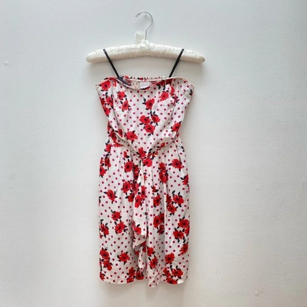 Urban Outfitters - Y2K Strapless Polkadot  Dress